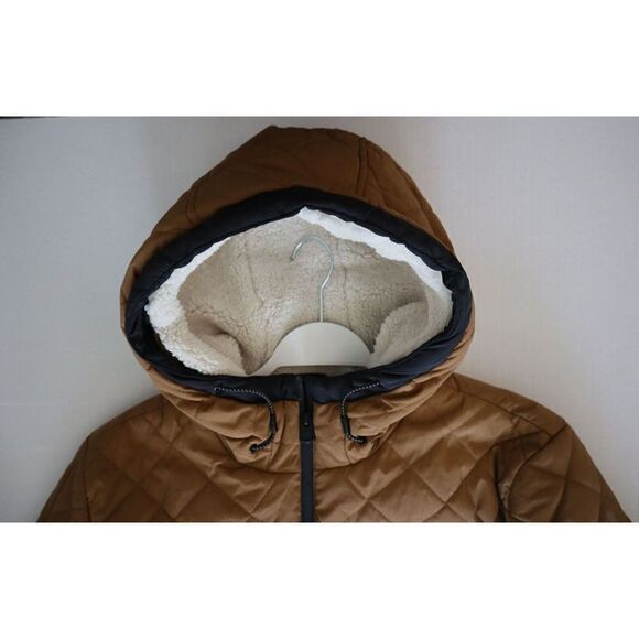 Levi's Men's Sz M Brown/Black Diamond Quilted Sherpa Lined Bomber Jacket - Picture 9 of 15